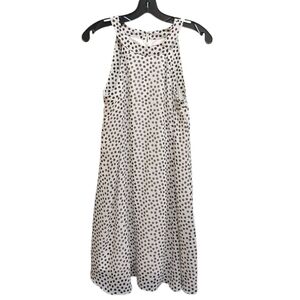 Betsey Johnson Sleeveless Black And White Polka Dot Swing Dress Size 2